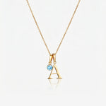 Initial Birthstone Necklace