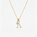 Initial Birthstone Necklace