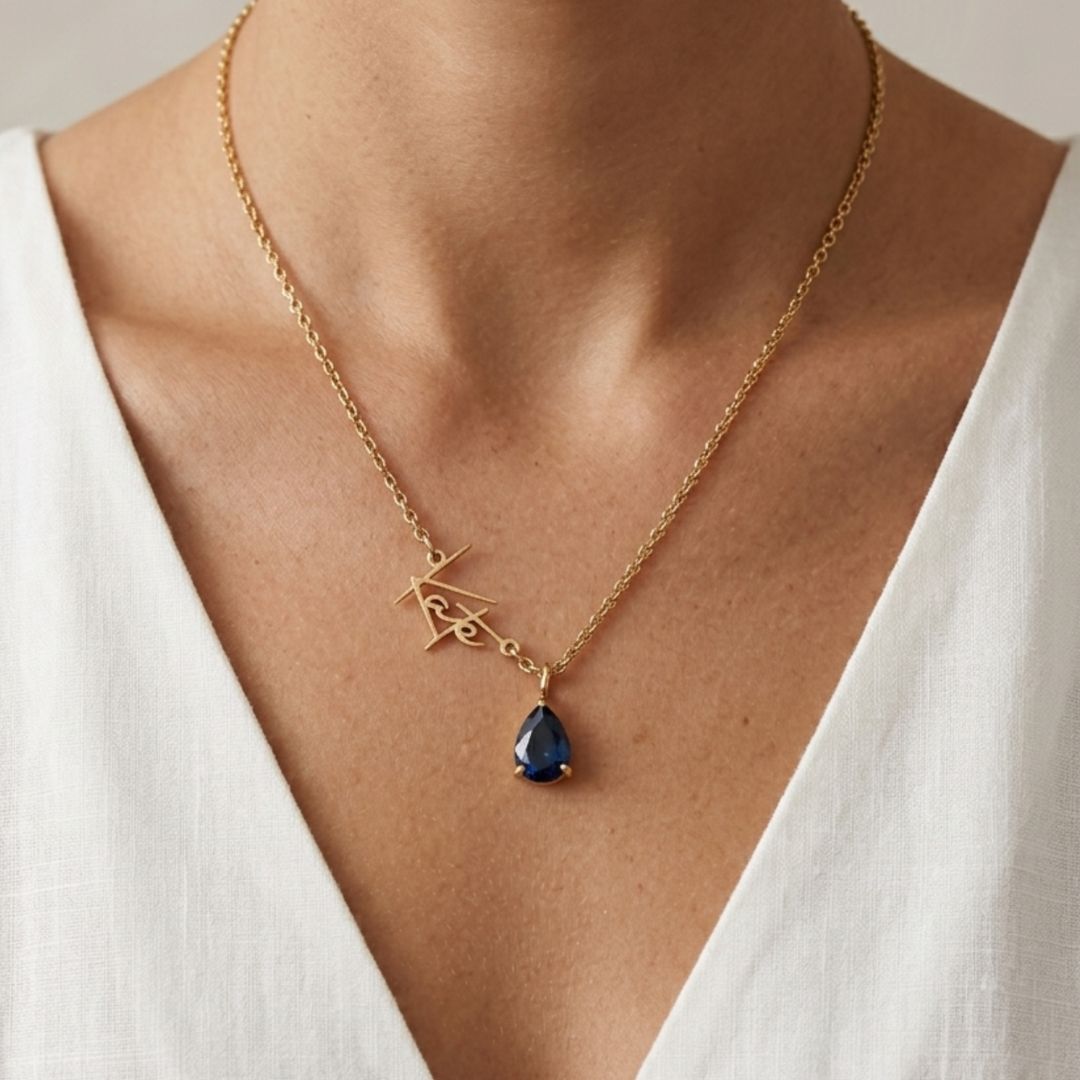 Name Birthstone Necklace