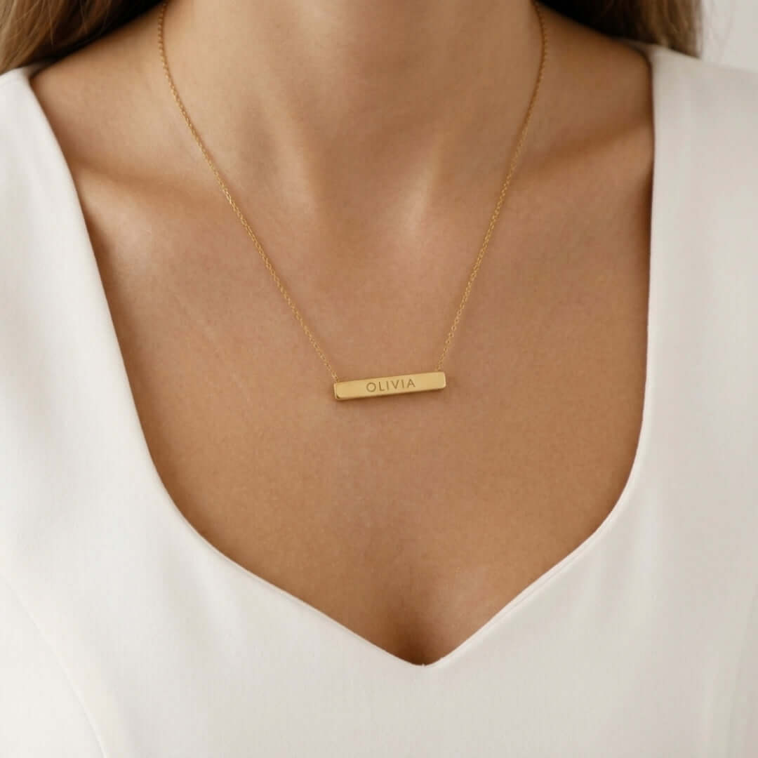 Custom Horizontal Bar Necklace